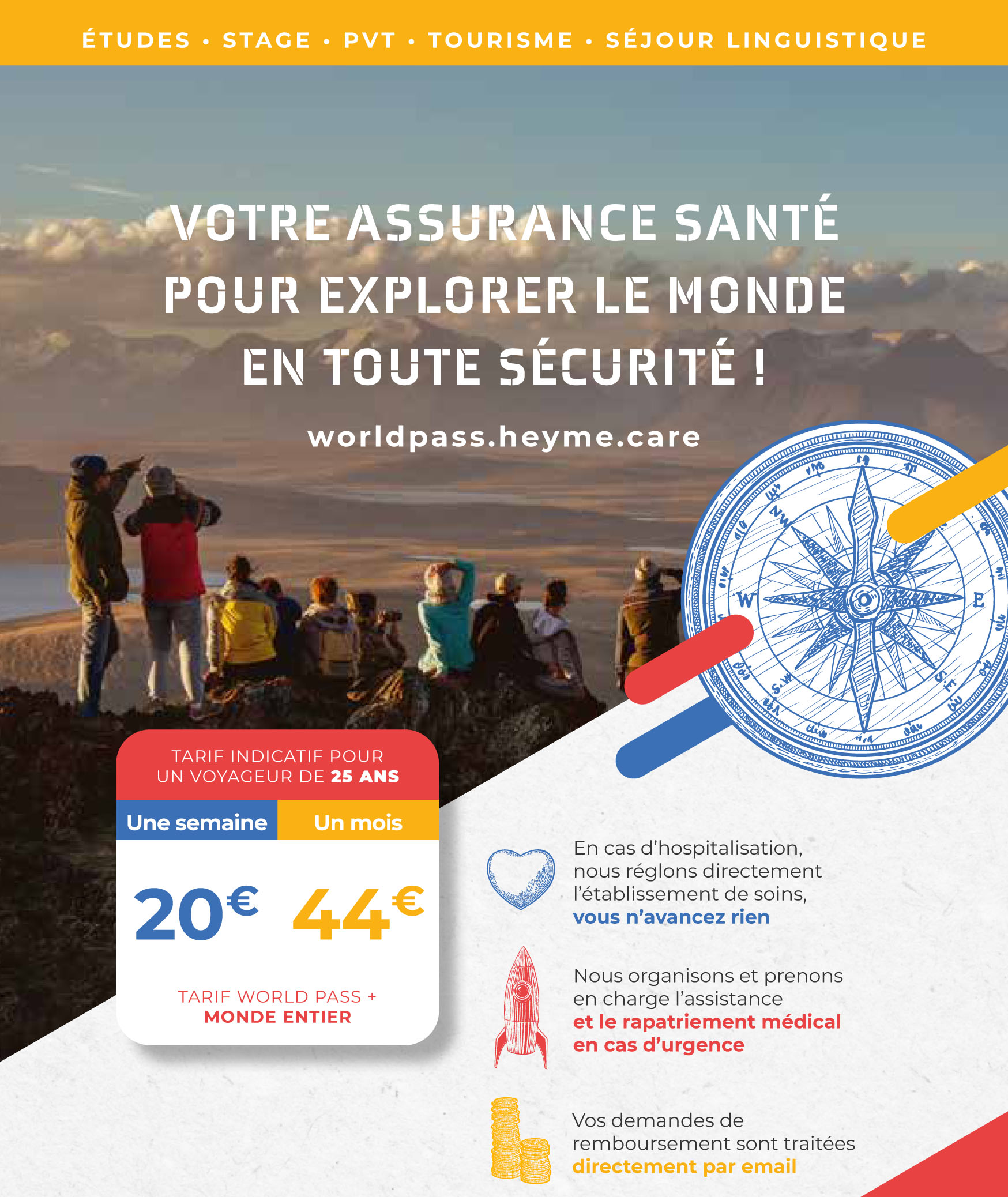 Heyme - Assurance voyage pour étudiants